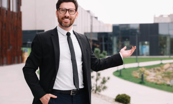 handsome male real estate agent